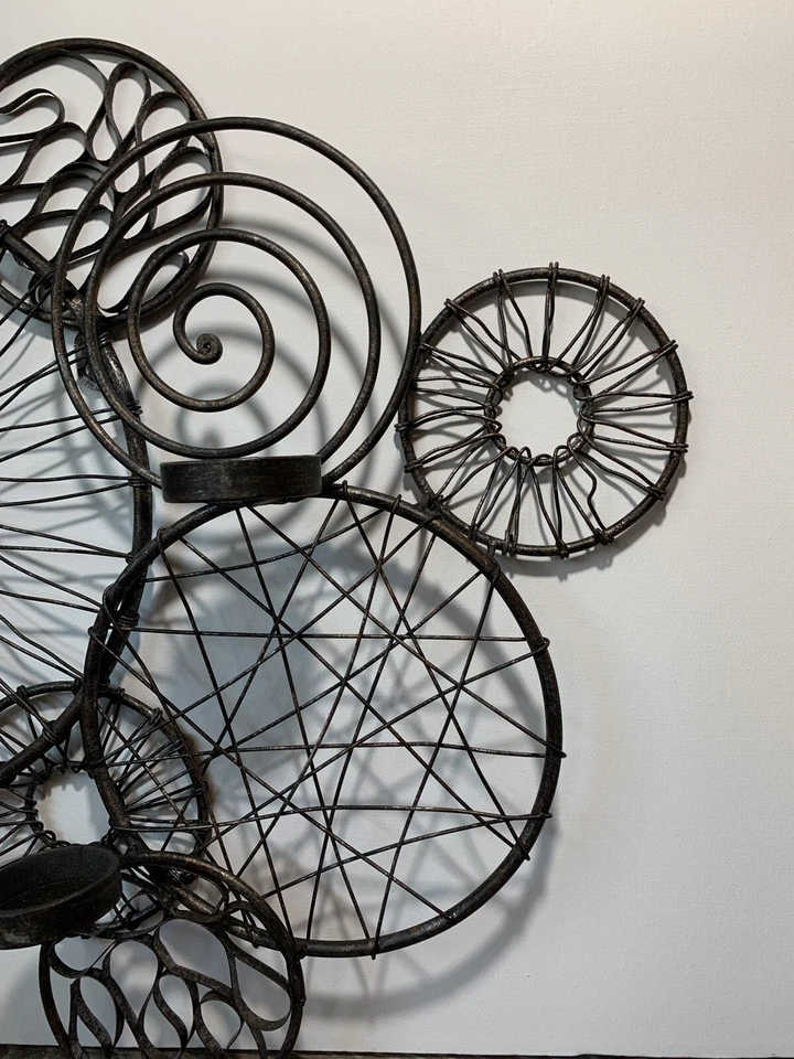 Candelabro West Elm Espiral Hierro Pared Votivo 5 Votivo Moderno Geométrico Foto 4 de 4