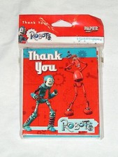~~ROBOTS ~VINTAGE  8--THANK YOU NOTES  PARTY SUPPLIES