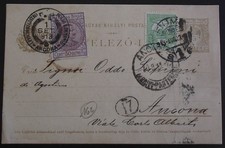 AUTRICHE  CP 1913 ANCONA FIUME ITALIE AUTRICHE