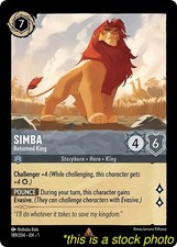 Lorcana TCG Simba - Returned King The First Chapter 189/204 Cold Foil Near Mint