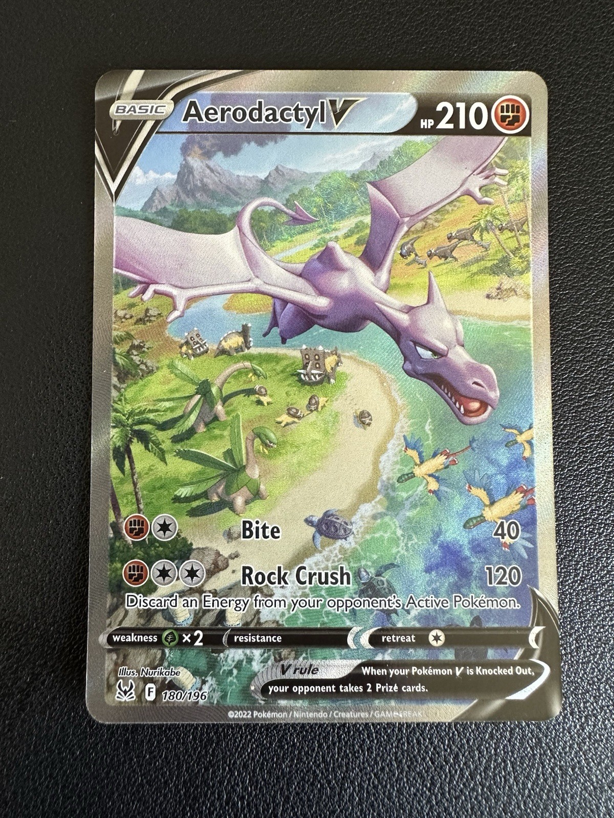 Aerodactyl V (Alternate Full Art) 180/196 Swsh11: Lost Origin Holo