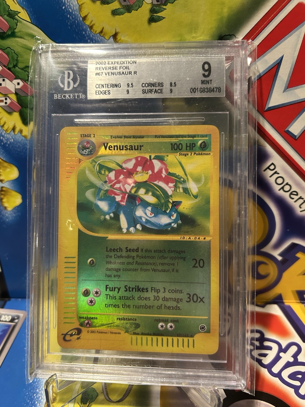 Pokemon Venusaur Expedition Reverse Holo Rare #67 BGS 9 Mint