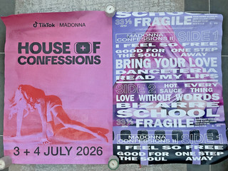 MADONNA CONFESSIONS II two street posters from London for TikTok Pop up & album