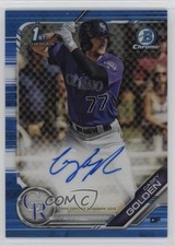 2019 Bowman Chrome Prospect Blue Refractor 105/150 Casey Golden #CPA-CG Auto 3c2