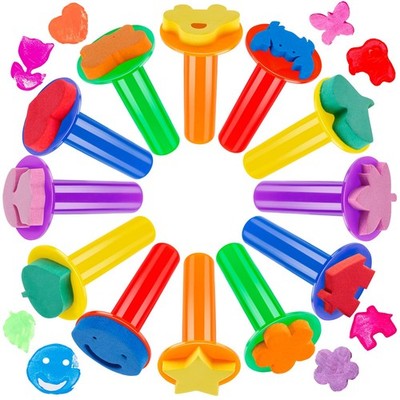 Paint Stamps for Kids Sponge Brushes Foam Stamps Art Drawing Tools 24 PCS