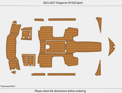2016 Chaparral 19 H20 Swim Platform Cockpit EVA Pads Teak Deck Foam Flooring Mat