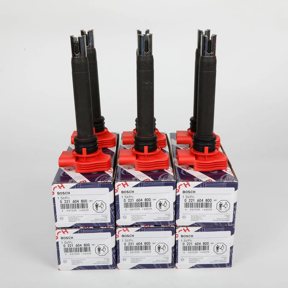 6PCS OEM Audi 3.0 3.2 FSI A4 A5 A6 Q5 Q7 Bosch Red Top Ignition Coil Packs NEW - Изображение 2 из 4