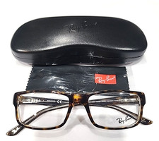 Ray Ban RB5245 5082 Tortoise Rectangle Eyeglasses 52-17 140 Case Cloth New