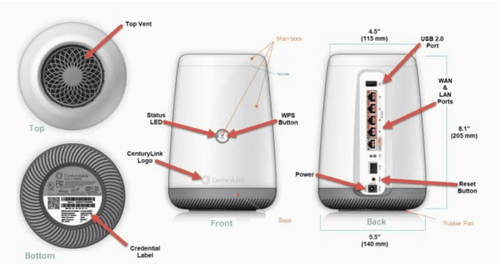 C4000LZ xDSL Gigabit 802.11a b g n ac WiFi Modem Router Compatible with - Picture 2 of 3