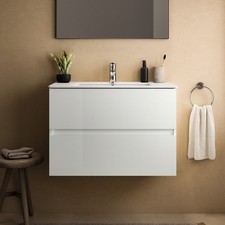 800mm Ideal Standard Eurovit+ White Wall Hung Vanity Unit with BUN/R0263WG/98324