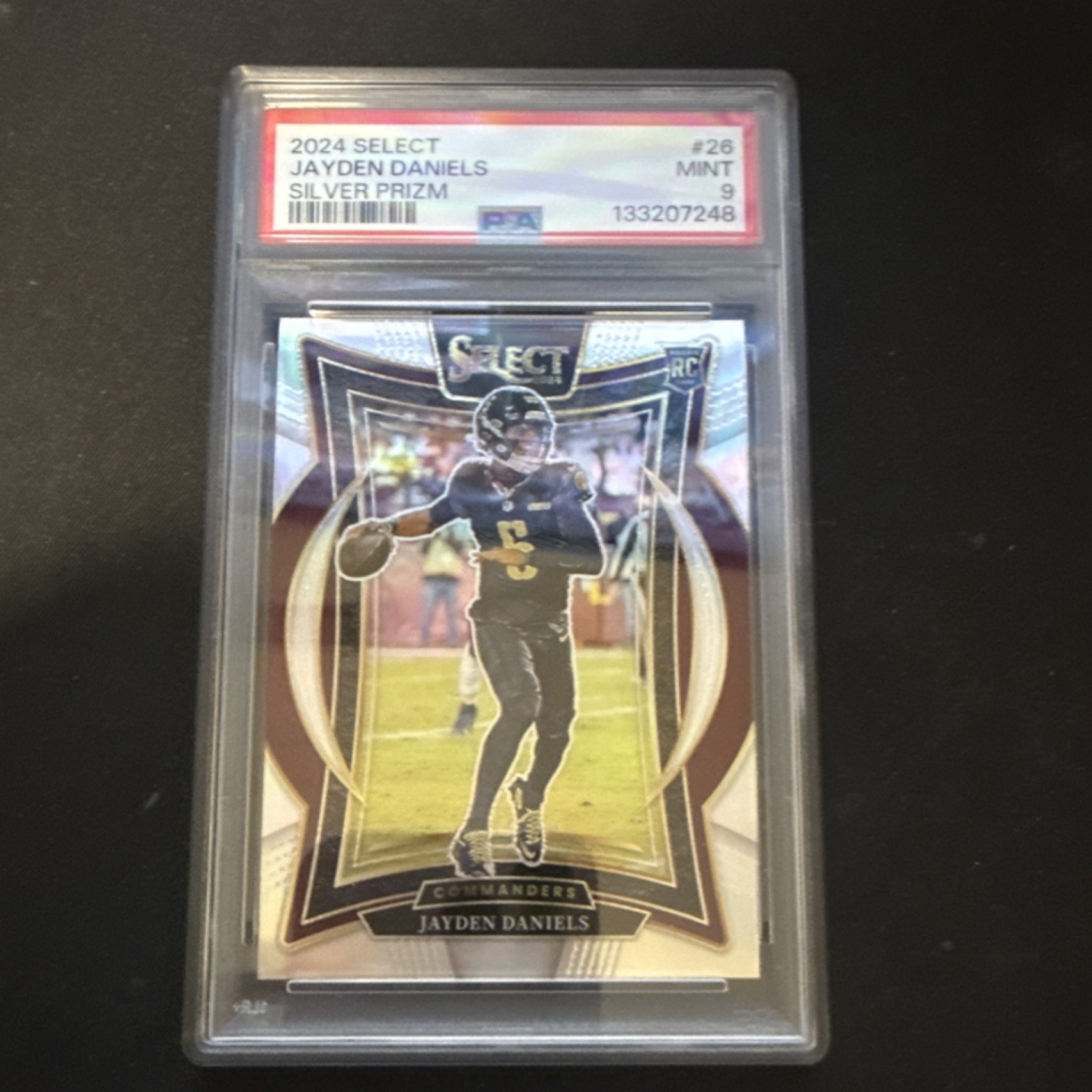 2024 Panini Select Concourse Jayden Daniels Silver Prizm #26 RC PSA 9 Commanders