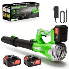 Cordless Leaf Blower 650cfm150mph 6 Speed Levels Electric W2 Batteries 4.0ah