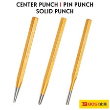 BOSI Steel Punch Tool - Center Solid or Pin Punch - Heavy Duty Hand Tools Select