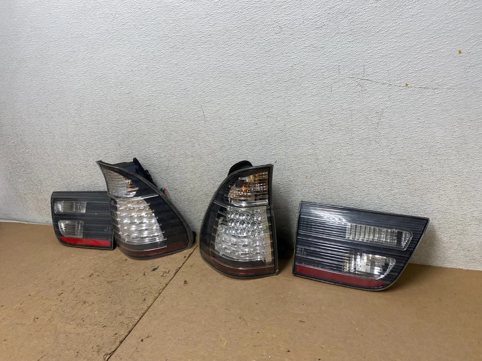 Juego de luces traseras LED negras interiores exteriores izquierda+derecha BMW X5 2000 a 2006 P9951 DG Foto 2 de 4