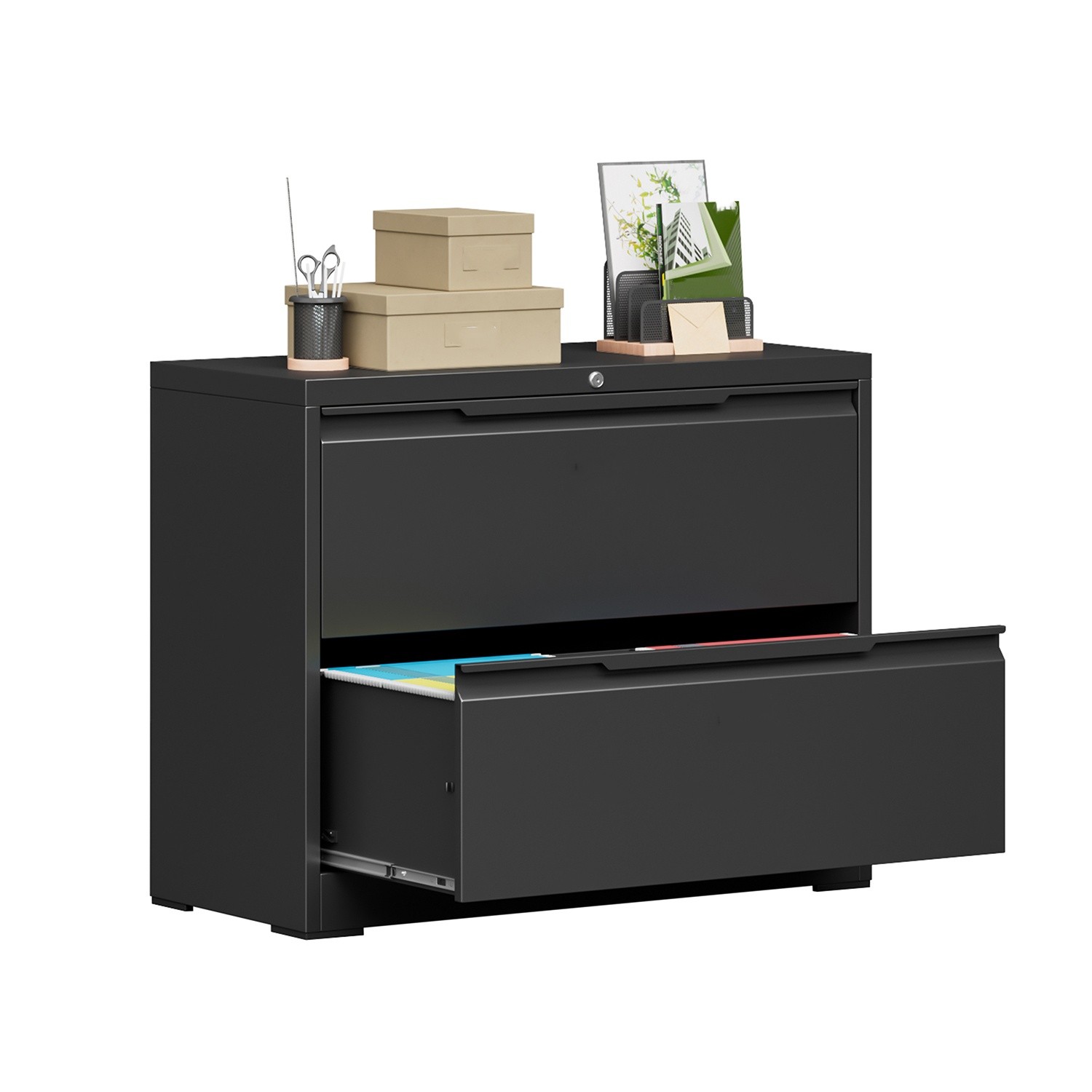 2 Drawer Storage Cabinet Metal Storage Cabinet Lateral File Cabinet For Home