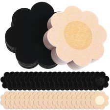 YQQYG 40Pcs Nipple Covers, Black Cover Stickers for 7 7, Beige