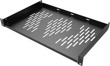 1U Server Rack Shelf, Suitable for 19" Network Equipment Racks and Cabinets, Ven