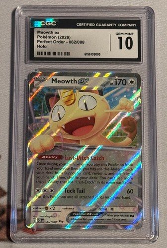 Meowth ex graded CGC 10 for sale on eBay