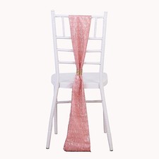 5 Polyester Chair Sashes Metallic Fringe Wedding Party Events Home Decorations
