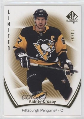 2021-22 SP Authentic Limited Gold 14/99 Sidney Crosby #87 00d2