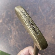 SLAZENGER HAWK Putter 34" Long Golf Club Brass Head 2 Way Left or Right Handed