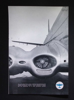 Original 1950 Werbung De Havilland Ghost Turbine Flugzeug Motor