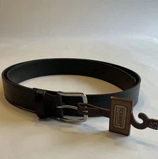 TWO NEW Schmidt Workwear Black Basketweave Leather Belts Mens Sz 50 Inch