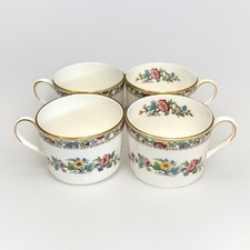 Coalport Ming Rose Flat Cups Set Of Four