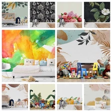 3D Floral Leaves Colorful Self-adhesive Wallpaper Removable Wallpaper Wall Mural
