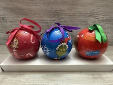 Dr. Seuss The Grinch Ornaments LED Lights Set Of 3 Preownwed/Details