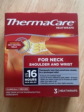 Thermacare Heat Wraps NECK SHOULDER & WRIST - 3 Heat Wrap Therma Care Heatwraps