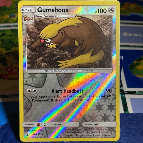 Gumshoos 181/236 Rare Unified Minds Pokemon Reverse Holo Near Mint 2019