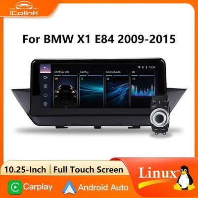 10,25 Zoll Linux Autoradio CarPlay Android Auto Für BMW X1 E84 09-15 iDrive knob