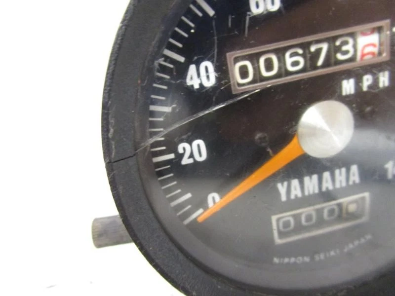 Yamaha XS1 XS 650 1970 71 OEM velocímetro Speedo 306-83570-40-00 *673 millas* Foto 2 de 4