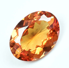 21.40 Ct Natural Imperial Topaz Untreated Certified Oval Flawless Loose Gemstone