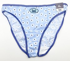 Vintage Y2K L.E.I. Girls Cotton Blue Flower Panties Size XL New With Tags