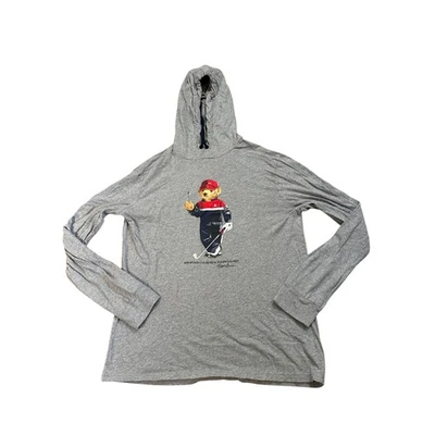 Polo Golf Ralph Lauren 2020 Ryder Cup Polo Bear Hoodie Gray Mens Medium Shirt - Image 1 of 4