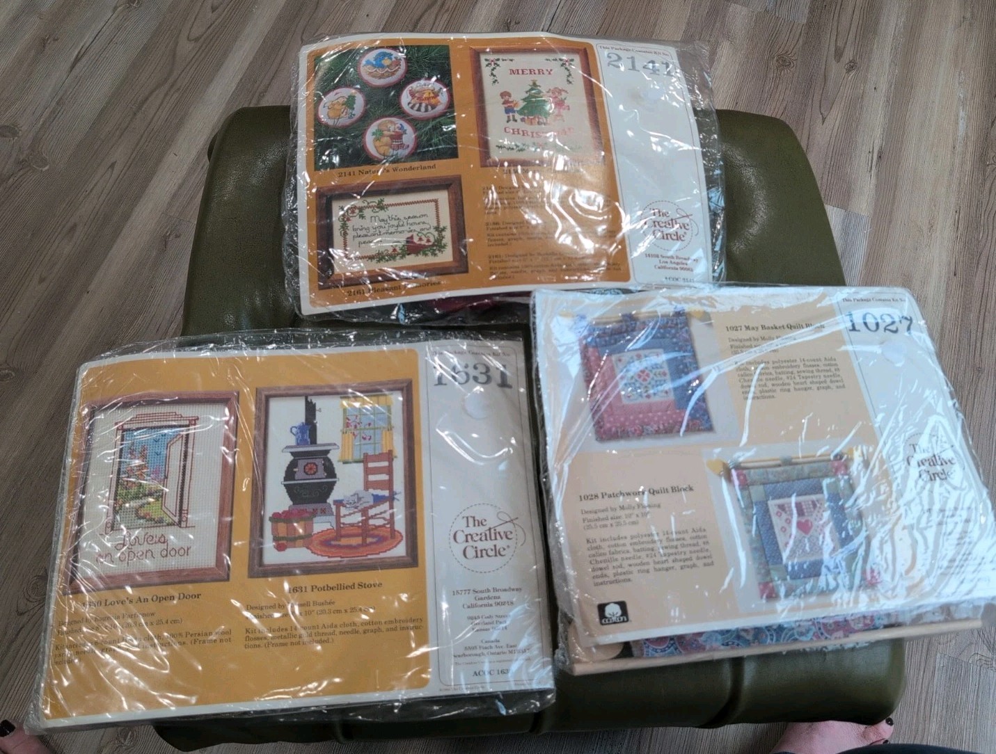 Vintage The Creative Circle Lot of 3 Cross Stitch Kits #1027 #2141  #1631  NOS
