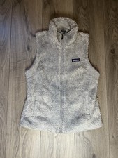 Women’s Patagonia Los Gatos Full Zip Vest Teddy Fleece Small Grey 25216