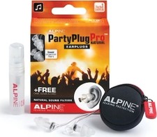 Alpine Hearing Protection PartyPlug Pro Natural - Natural Sound Filter Earplugs