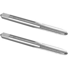 2 PCS M6x1 Right Hand Thread Tap HSS Straight Fluted Machine Threading Tool