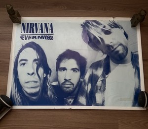 vtg90s Nirvana Never Mind UK販促用ポスター Amazon.com: NIRVANA