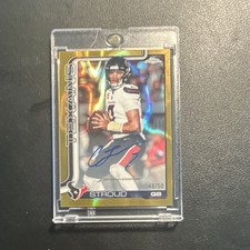 Topps 2025 Chrome Football Stroud BA-CS Houston Texans Gold Autograph /50 