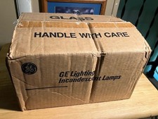 NOS Case Of 12 GE Lamps Light Bulbs ROUGH SERVICE 100W