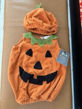 Pottery Barn Kids Halloween Pumpkin Baby 2 Piece Costume 6-12 Months NEW