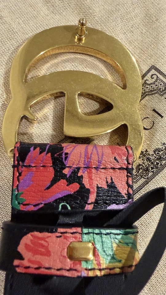 Gucci x Ken Scott GG Floral Print Belt Size 85/34 Womens - Image 3 of 4