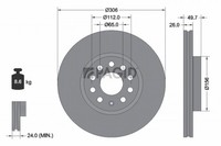 2X Bremsscheibe Pagid 56348NHC FüR VW Golf 8 CD1 DA1 Variant CG5 DB5 Caddy 5 SBB