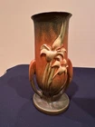 Roseville Vintage Zephyr Lily Vase 133-8 Sienna and Green