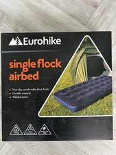 Eurohike Single Flock Airbed Camping Sleepover Travel Festival Mattress Bed