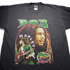 Vintage 90s Bob Marley One Love Weed reggae rare Rap tee T-Shirt XL